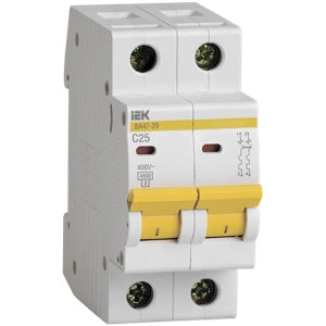 Авт. выкл. ВА 47-29 2P 25А 4,5кА х-ка С IEK