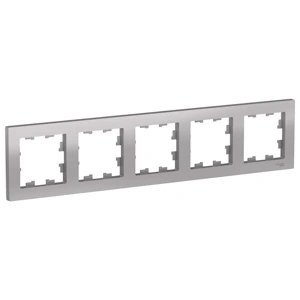 ATN000305 ATLASDESIGN 5-постовая РАМКА, универсальная, АЛЮМИНИЙ (52757