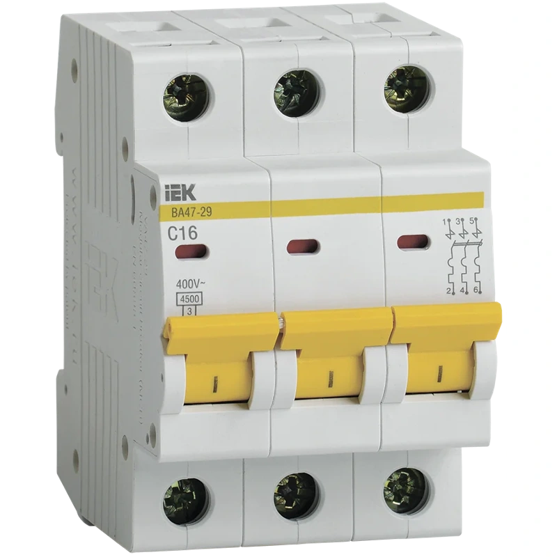 Авт. выкл. ВА 47-29 3Р 16А 4,5кА х-ка С ИЕК