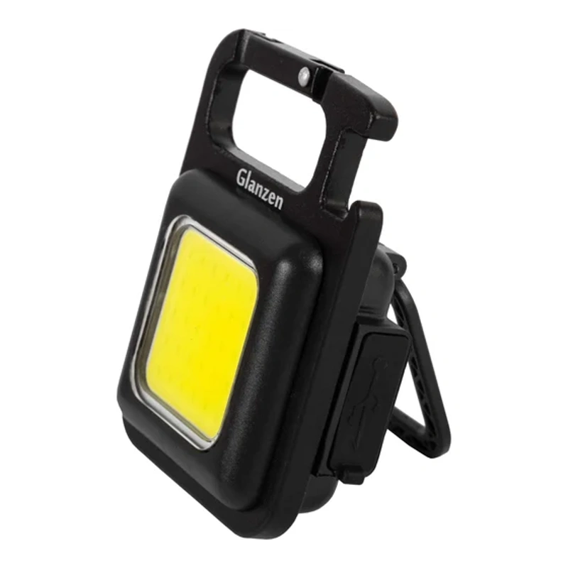 Фонарь светодиодный аккумуляторный USB 6Вт 500Лм IP44 с карабином GLAN