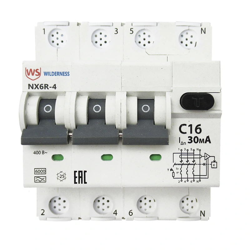АВДТ NX6R 3P+N C16 30mA тип AC 6kA (R) Wilderness