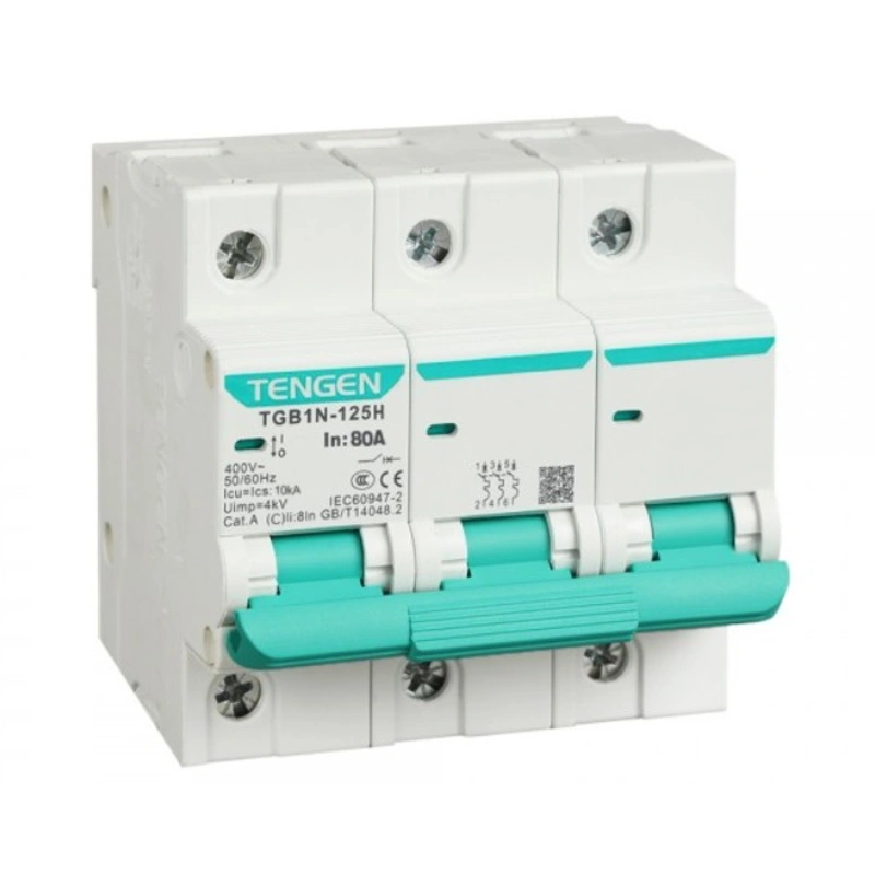 Авт. выкл. TGB1N-125H, 3P, 80A, хар-ка С,
10kA, 4.5M
