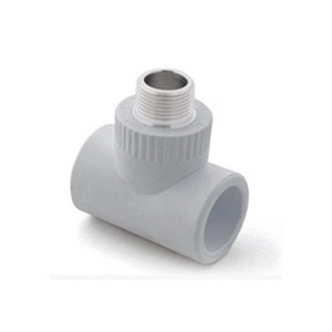 Тройник ПП комбинированный с НР 20х1/2 серый РосТурПласт
