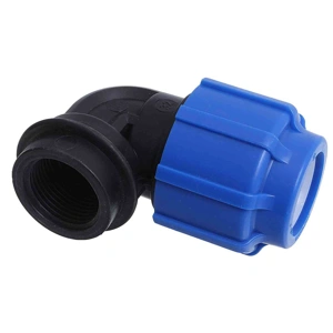 Отвод ПНД компрессионный с НР 25х1/2"(120/30) VALFEX