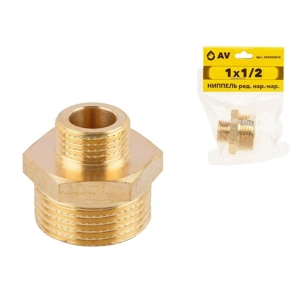 Ниппель ред. 1 1/2" нар. х 1" нар., AV Engineering