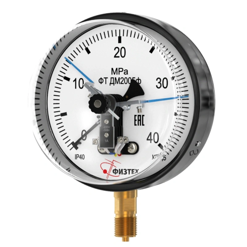 Манометр электроконтактный ДМ2005Ф 0-1 МПа кт. 1,5 ф=160мм с радиальны