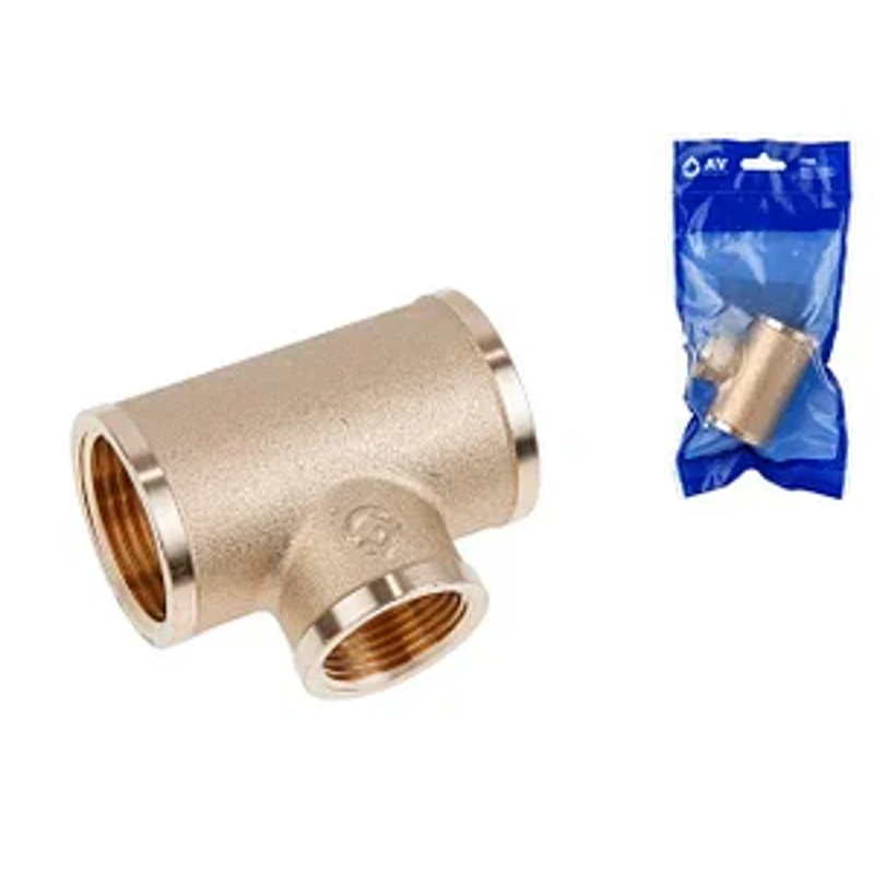 Тройник 16(2.0) х 1/2" нар. х 16(2.0) для труб PEX, AV Engineering (ин