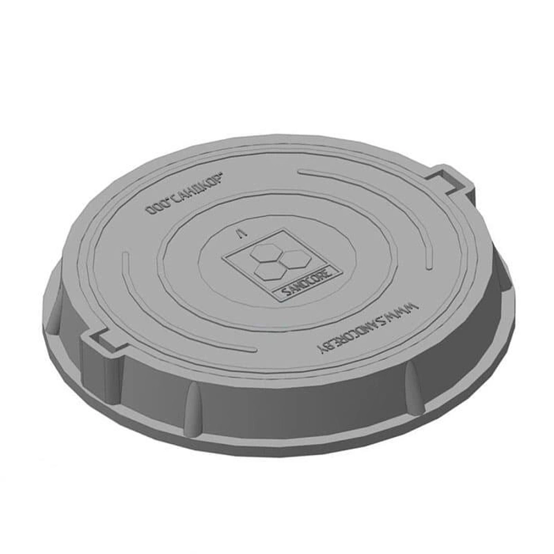 Люк полимерный легкий А30 (30 кН) серый