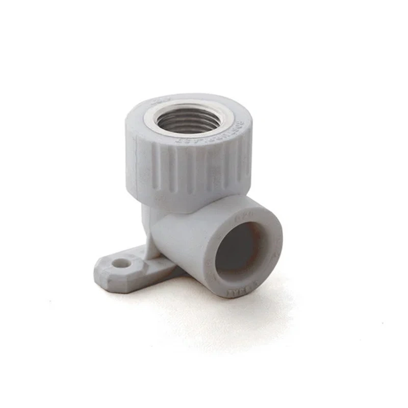 Колено ПП ком. с креплен. ВР 20х1/2 серый РосТурПласт